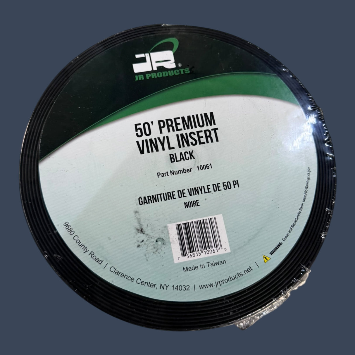 JR Products 10061 | Premium Vinyl Insert Trim | Black 1" x 50' RV Molding Insert