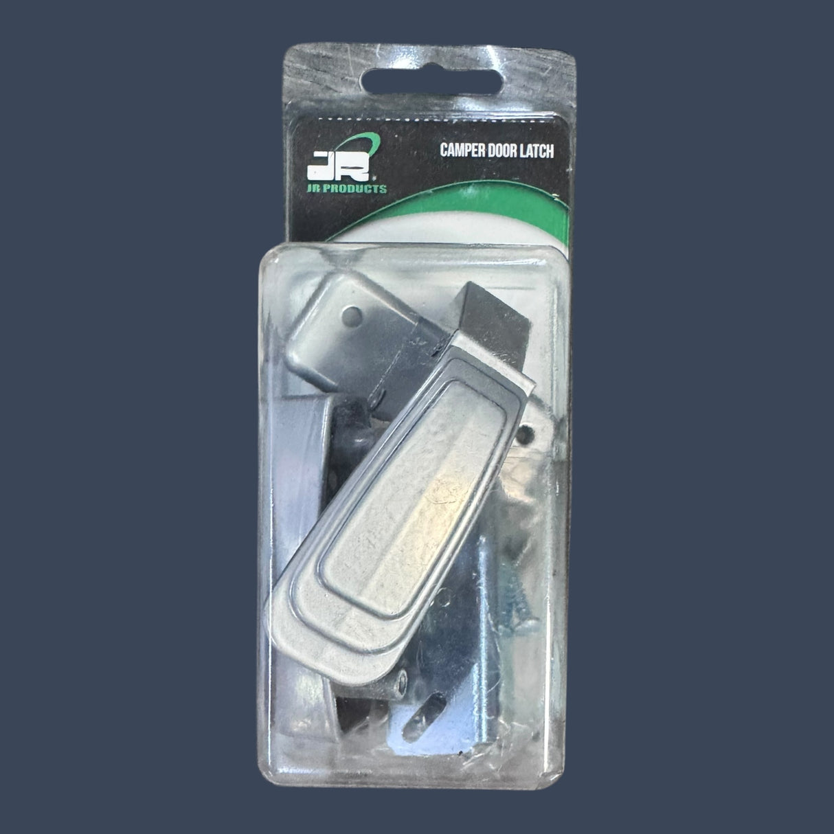 JR Products 10805 | Locking Camper Door Latch | Silver Universal RV Entry Door Latch