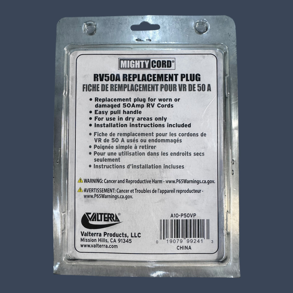 Valterra A10-P50VP | Mighty Cord 50 Amp Replacement Plug | RV Power Cord Male Plug