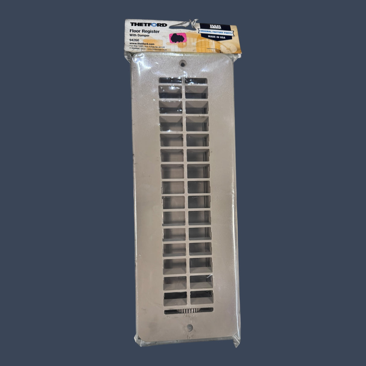 B&B Molders 94260 | 2" x 10" Floor Register with Damper | Tan RV Floor Vent
