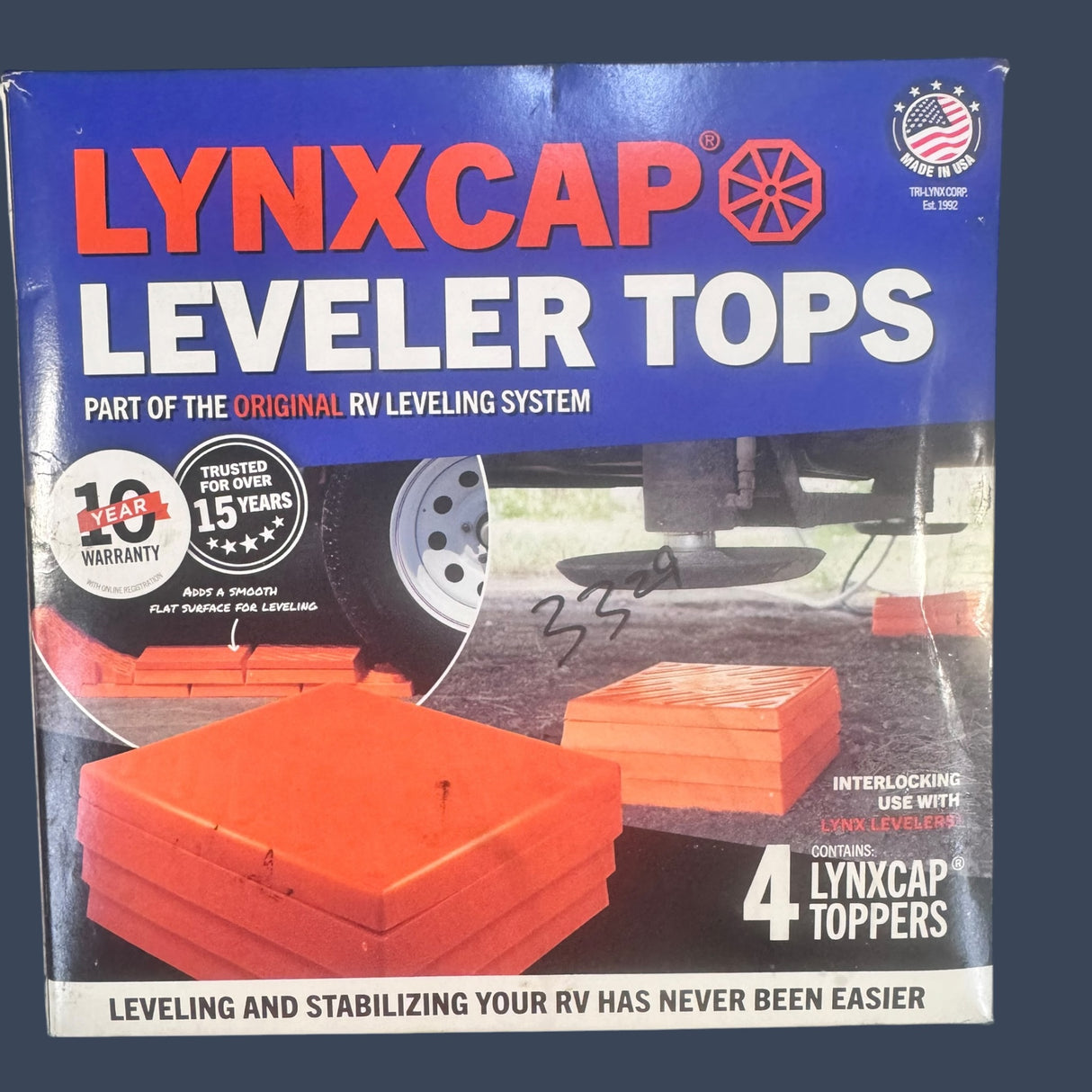 Lynx 00019 | Cap Leveling Tops | 4-Pack RV Leveling Block Caps