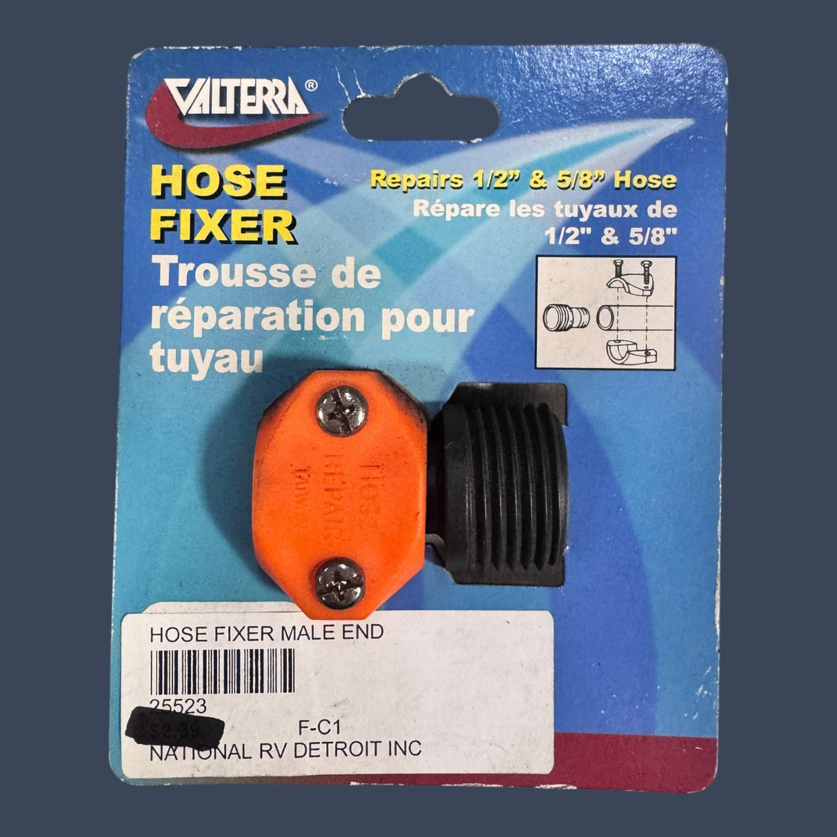 Valterra A01-0050VP | Hose Fixer with Male Hose Thread | RV Garden Hose Repair Fitting