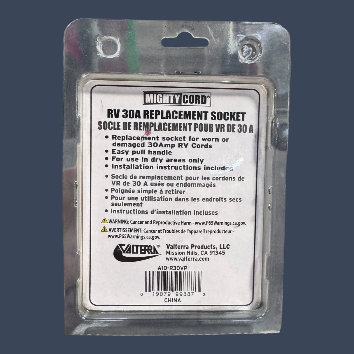 Valterra A10-R30VP | Mighty Cord 30 Amp Replacement Receptacle | RV Female Power Cord Connector