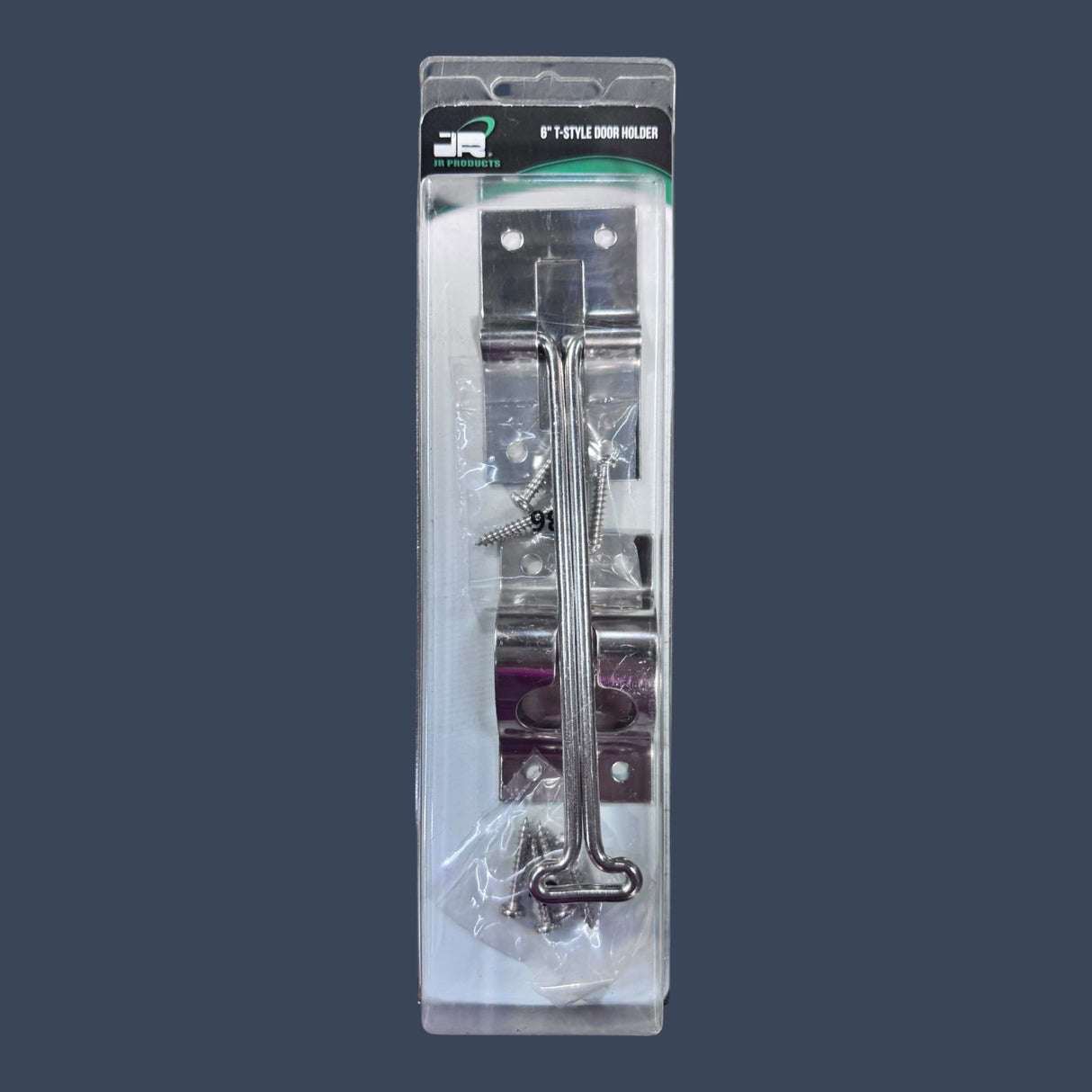JR Products 10525 | 6" Stainless Steel T-Style Door Holder | RV Door Catch