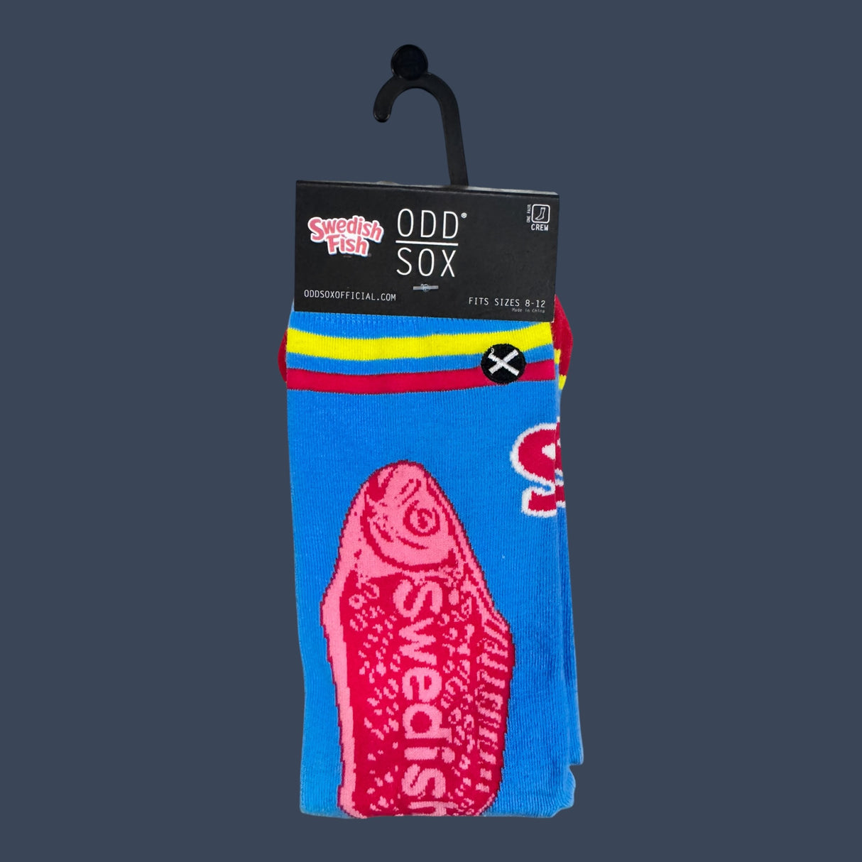 Odd Sox | Swedish Fish | Size 8-12 | Novelty Graphic Crew Socks