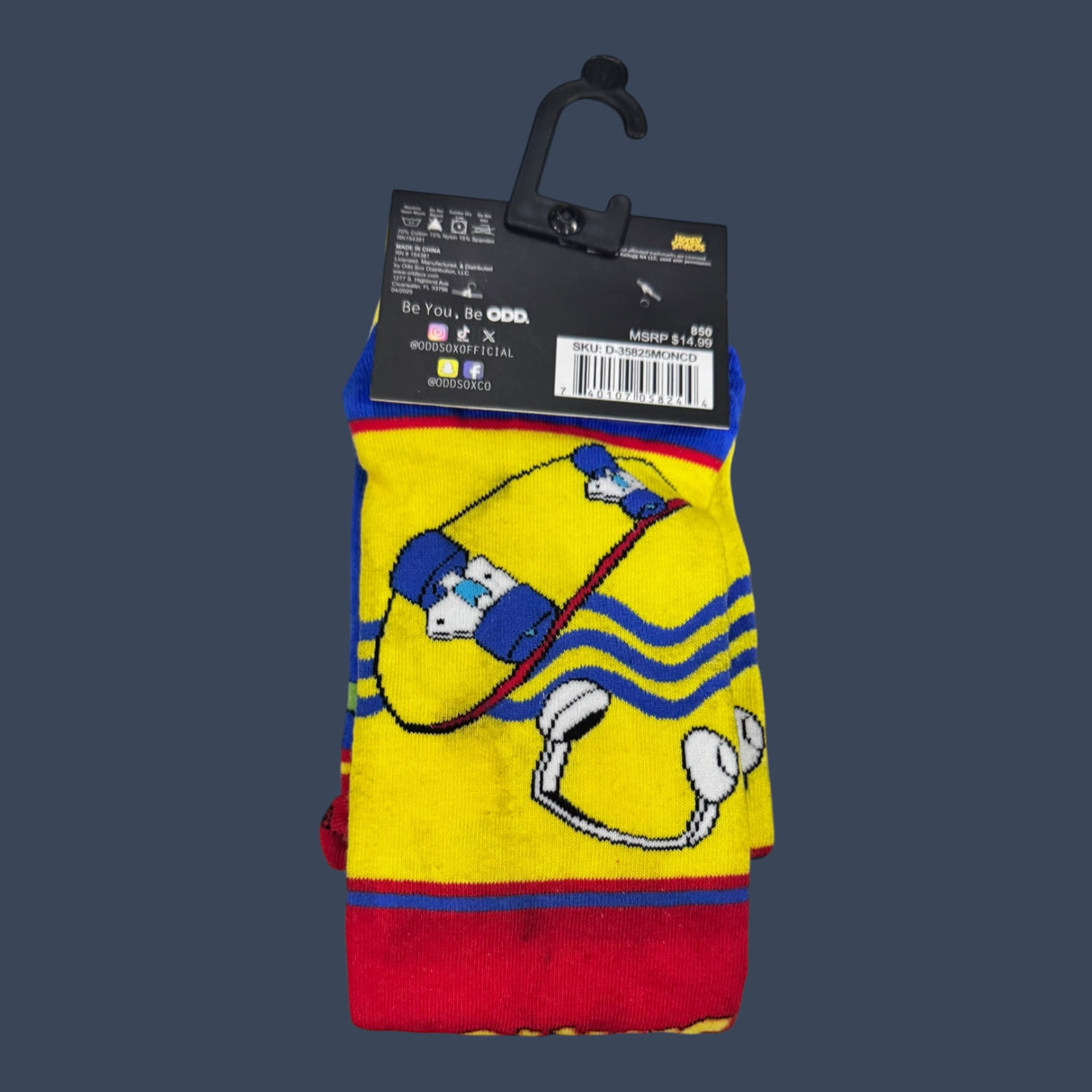 Odd Sox | Honey Smacks | Size 8-12 | Novelty Graphic Crew Socks