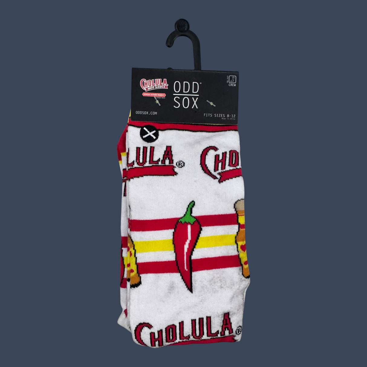 Odd Sox | Cholula | Size 8-12 | Novelty Graphic Crew Socks