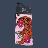 Odd Sox | Tiger Tattoo | Size 8-12 | Novelty Graphic Crew Socks