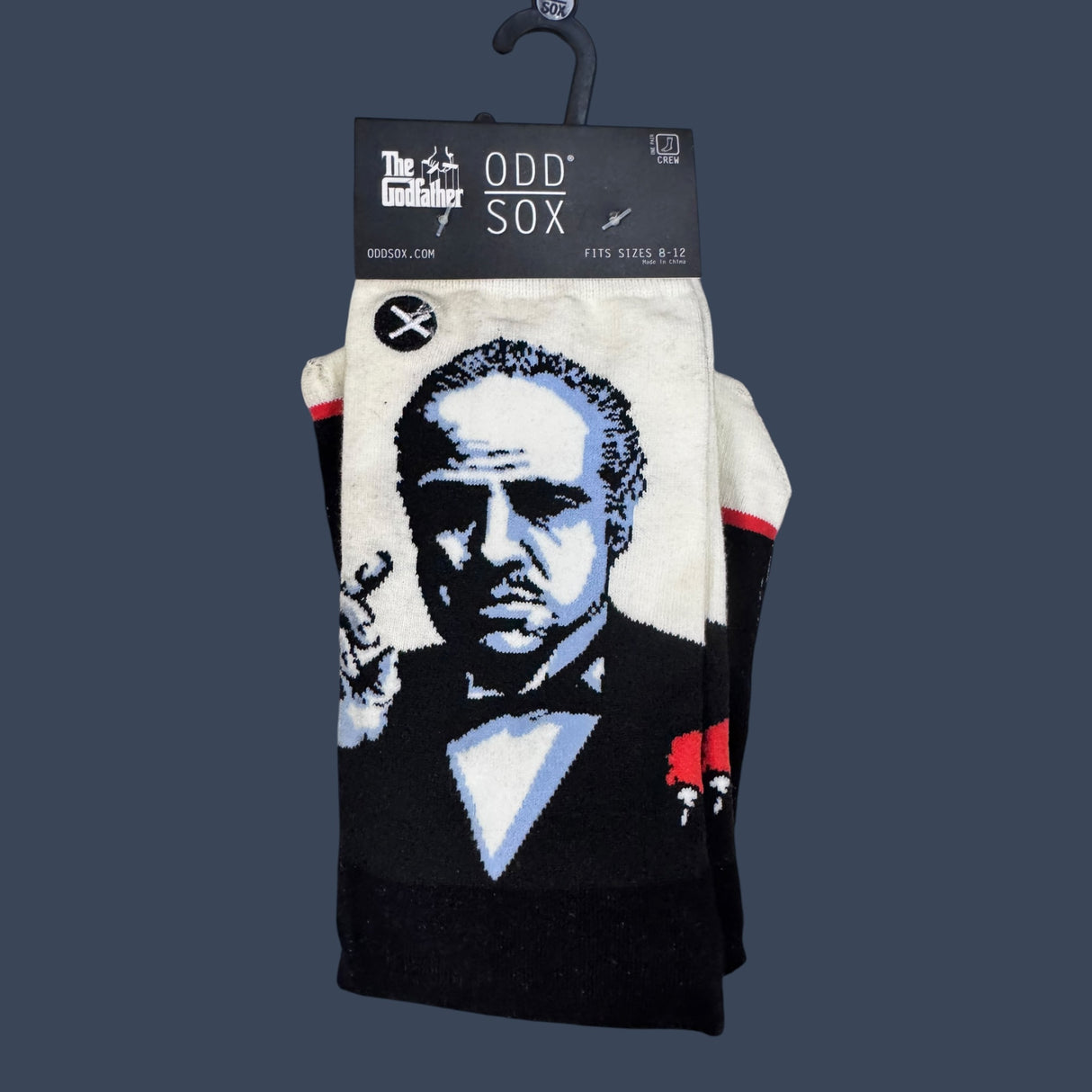 Odd Sox | Godfather Brando | Size 8-12 | Novelty Graphic Crew Socks