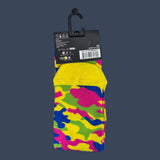 Odd Sox | Warplane Neon Camo | Size 8-12 | Novelty Graphic Crew Socks