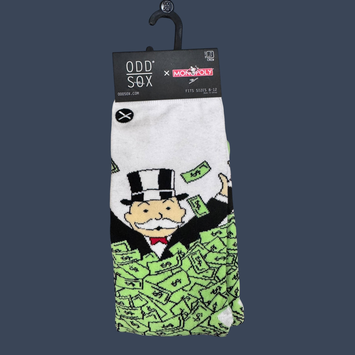 Odd Sox | Monopoly | Size 8-12 | Novelty Graphic Crew Socks