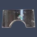 Micro Matic DP-1020D | 14" Surface Mount Drip Tray with Drain | 4" Column Cutout | Stainless Steel