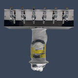 Micro Matic DS-356-PSS | 6 Tap Air-Cooled T-Style Draft Beer Tower | Polished Stainless Steel