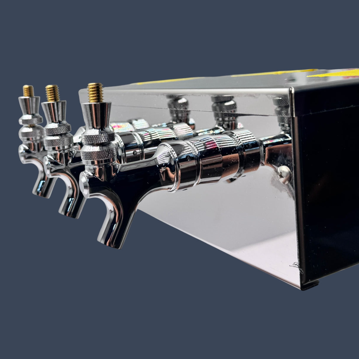 Micro Matic D7743PSS | 3 Tap Air-Cooled T-Style Draft Beer Tower | Polished Stainless Steel