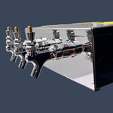 Micro Matic D7743PSS | 3 Tap Air-Cooled T-Style Draft Beer Tower | Polished Stainless Steel