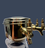 Micro Matic MTM-3BR | 3 Tap Air-Cooled Mini Mushroom Draft Beer Tower | Polished Brass