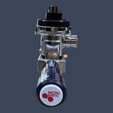 Micro Matic 7486BB | European Sankey "S" System Keg Coupler | Chrome-Plated Brass with Blue Lever