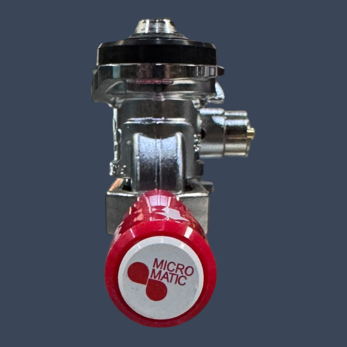 Micro Matic 7485BB-R | D System (American Sankey) Keg Coupler | Chrome-Plated Brass with Red Lever Handle