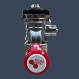 Micro Matic 7485BB-R | D System (American Sankey) Keg Coupler | Chrome-Plated Brass with Red Lever Handle