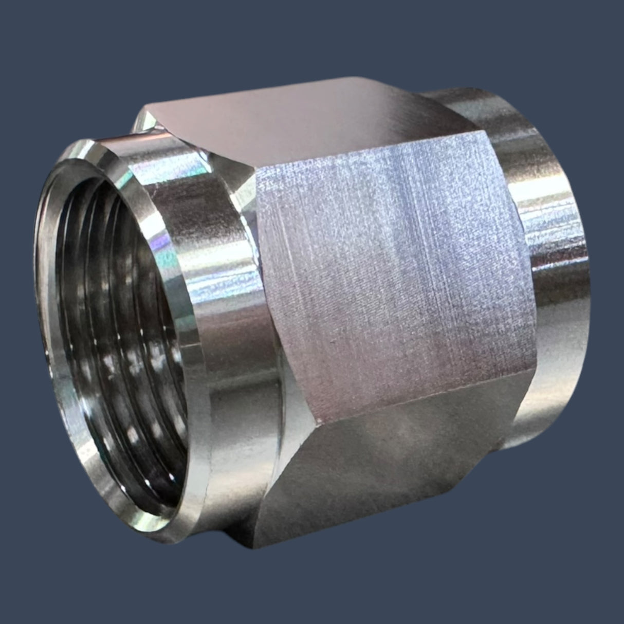 Micro Matic 874-2 | Duplex Cleaning Hex Connector Nut | 303 Stainless Steel | 7/8"-14 Beer Thread