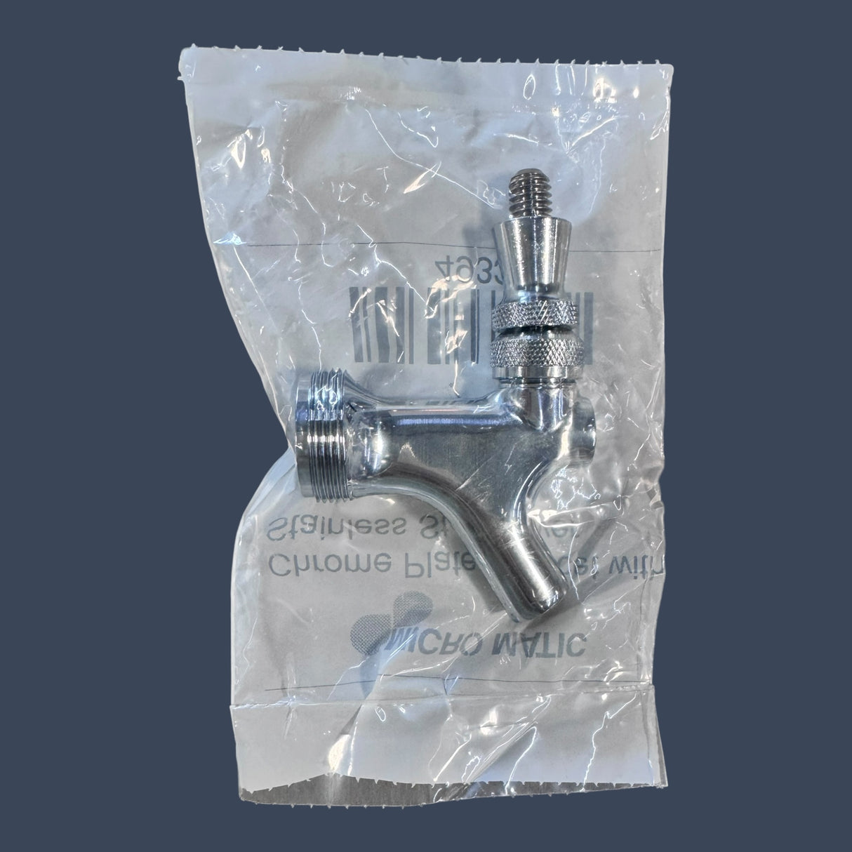 Micro Matic 4933 | Standard Chrome Beer Faucet with Stainless Steel Lever | OEM Draft Beer Tap