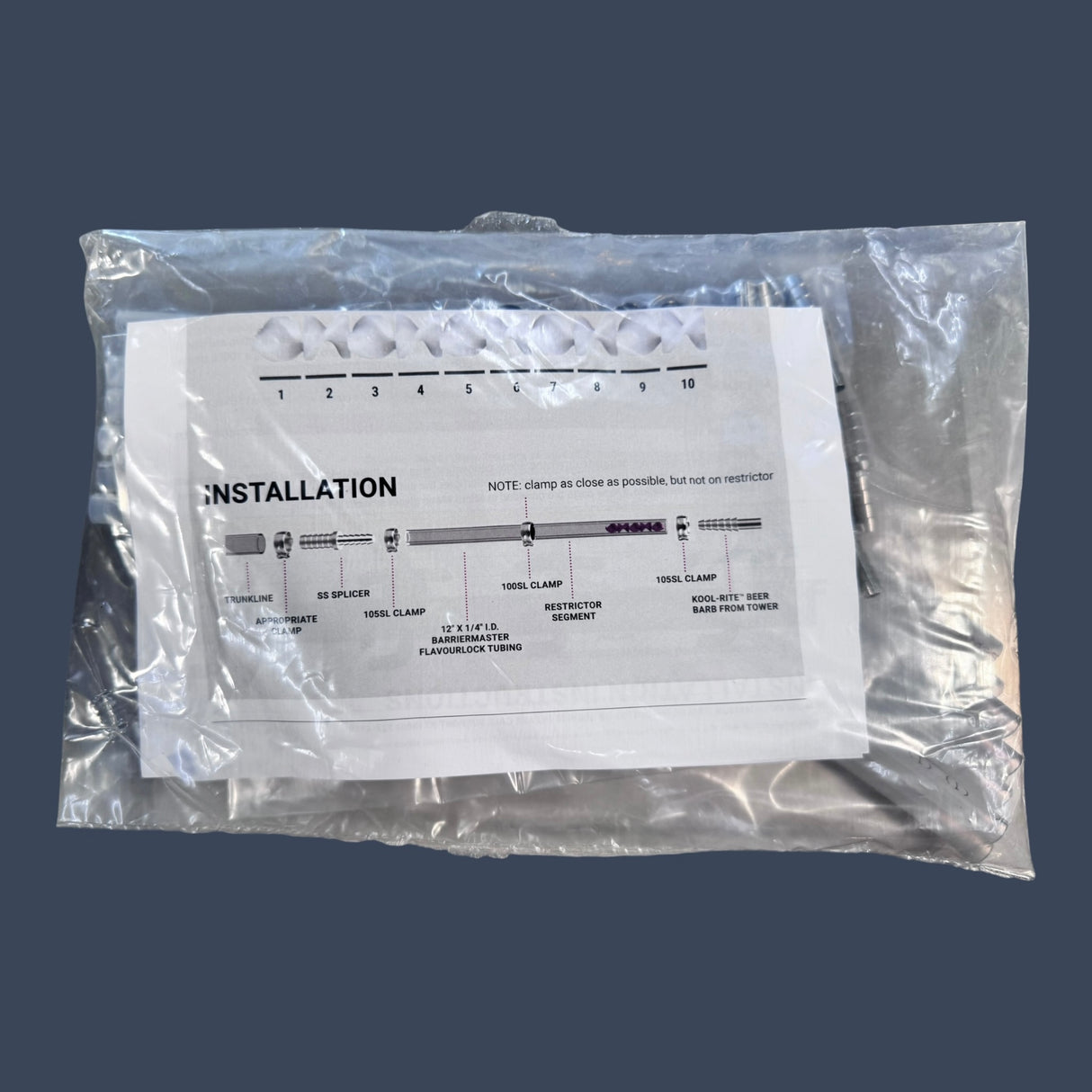 Micro Matic MM-RSK-14 | 1/4" ID Beer Line Flow Restrictor Kit | OEM Draft System Installation Kit