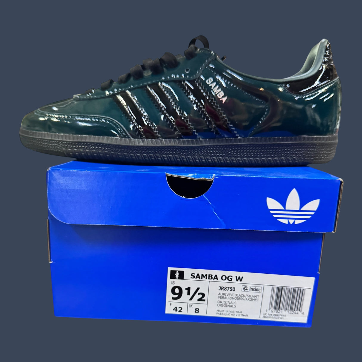 Adidas Samba OG JR8750 | Aurora Ivy Patent Leather | Women's Sneakers