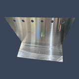 Micro Matic DP-322ELD-6-18 | 24" Wall Mount Stainless Steel Beer Drip Tray | 6 Faucet | 18" Backsplash | OEM Draft System Accessory