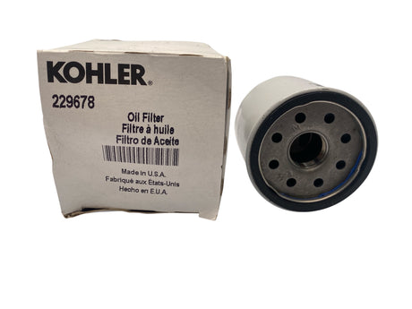 Close-up Kohler 229678 Oil Filter – OEM Replacement for Kohler Diesel Engines