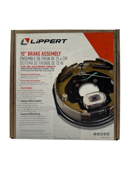Lippert 10 inch electric trailer brake assembly right hand 296650
