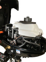 Close-up Mercury 2.5HP Outboard – Compact 4-Stroke Tiller Engine, Manual Start, 15-Inch Shaft