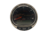 RPM gauge with metallic rim on a white background