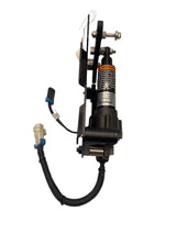 Mechanical pump with hoses and connectors on a white background