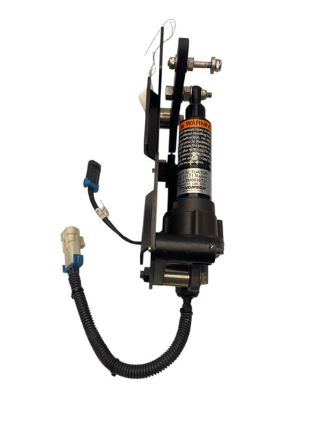 Mechanical pump with hoses and connectors on a white background