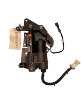 Car window motor with wiring on a white background