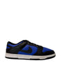 Black and blue sneaker with a Nike logo on a white background