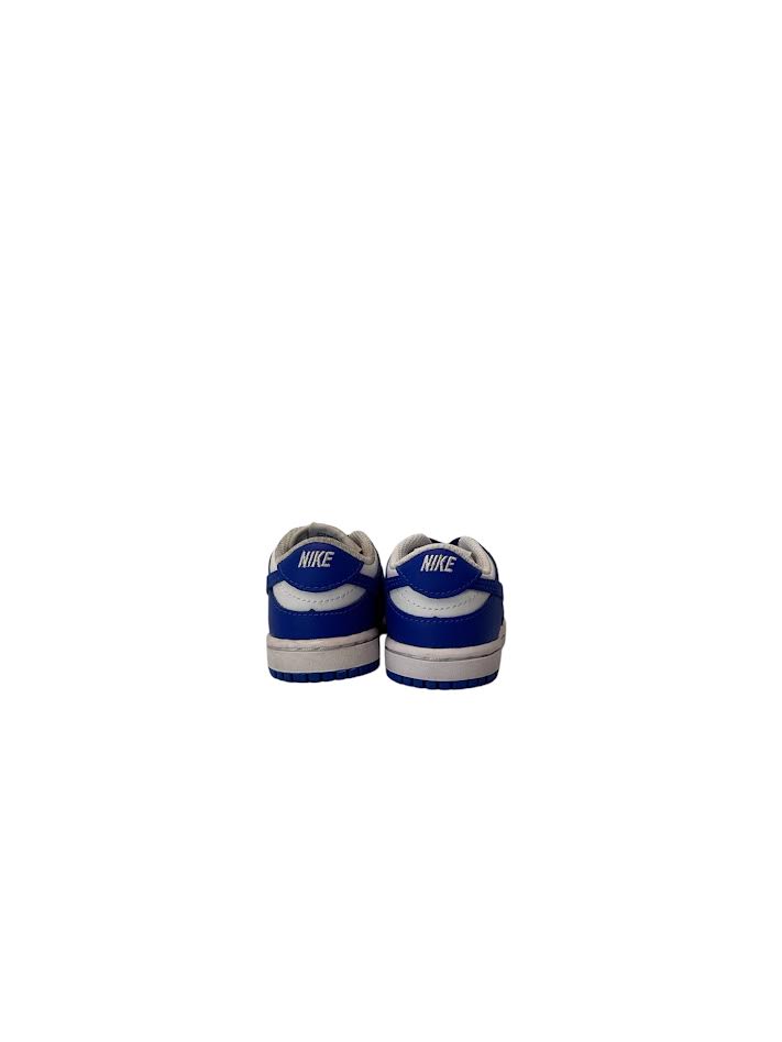 Toddler Nike Dunk Low White Hyper Royal Size 4C FB9107-131
