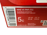 Red Nike product label with size and color information