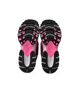 Black and pink athletic shoe sole on a white background