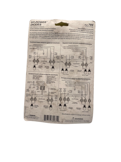 Roadmaster 794 diode kit for RV to flat-towed vehicle wiring