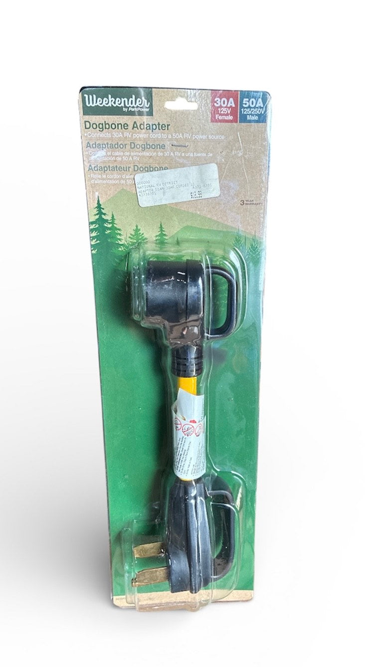 Park Power Weekender dogbone adapter 50 amp to 30 amp