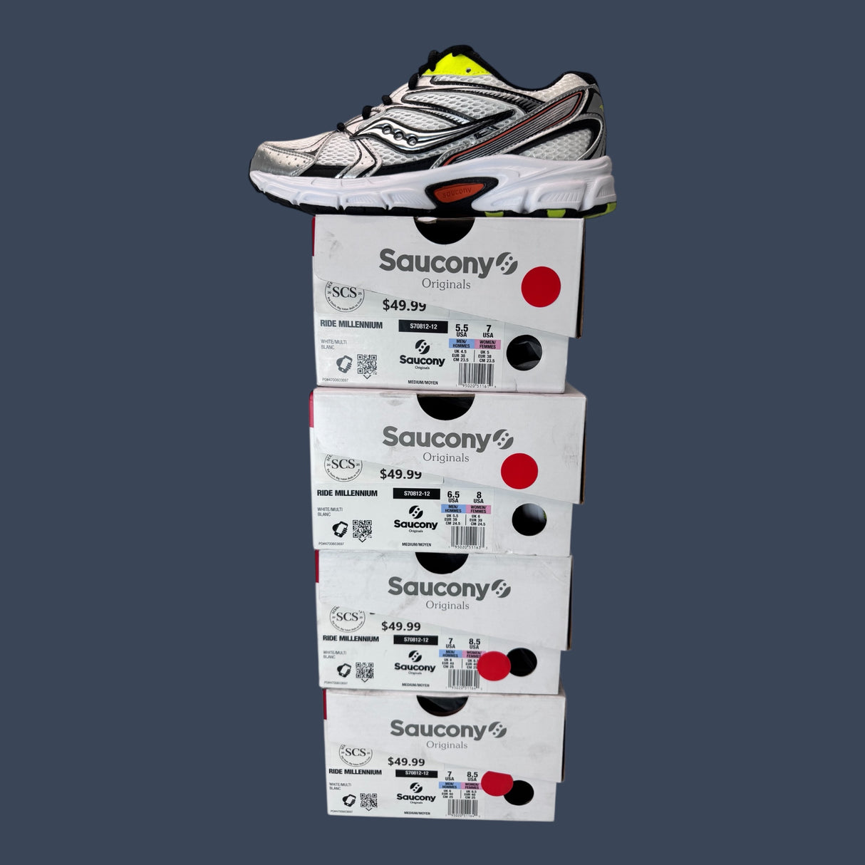 Saucony Ride Millennium White/Multi S70812-12
