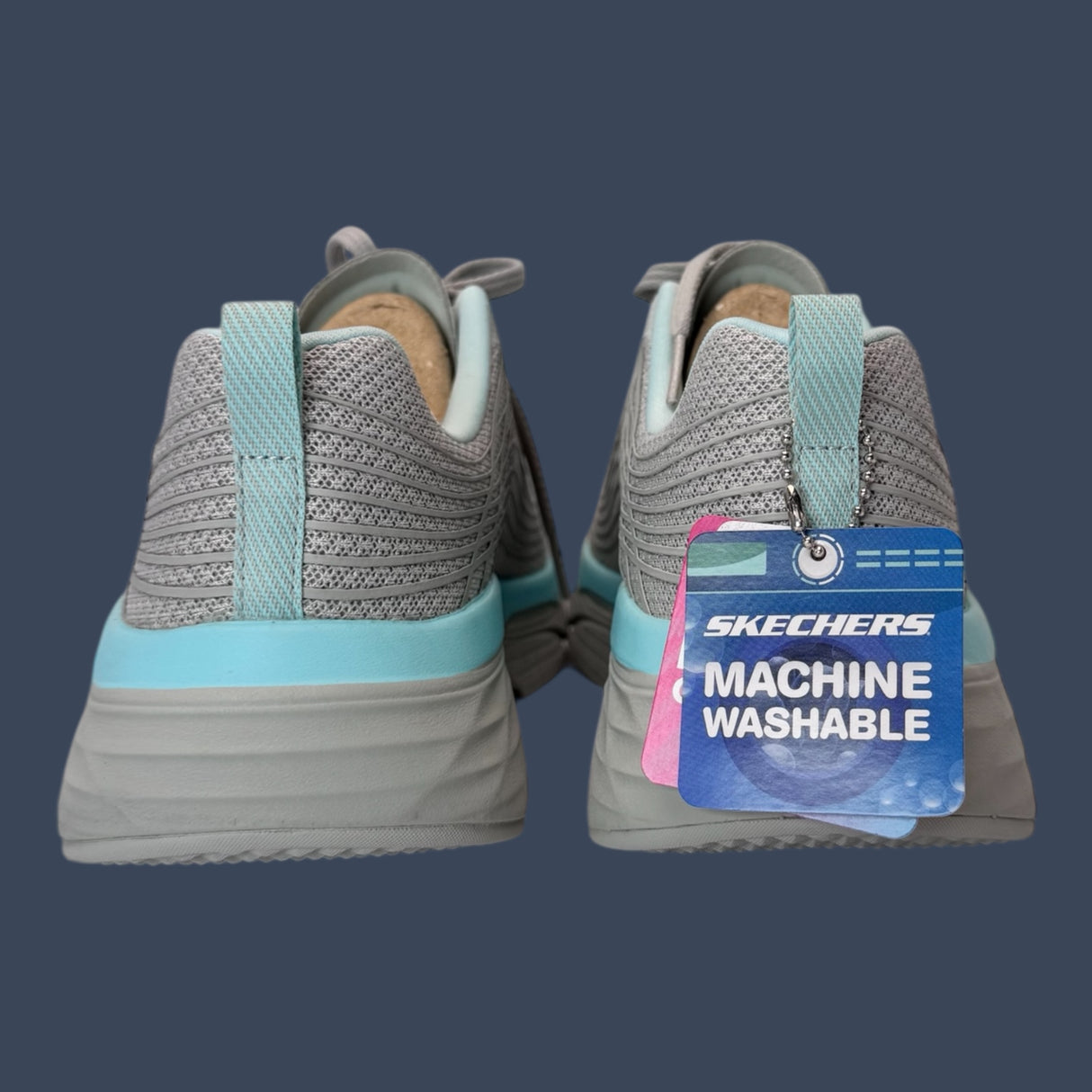 Skechers Slip-On Grey Turquoise 17693