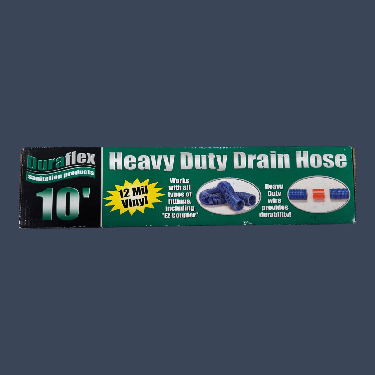 DuraFlex 24952 | 10' Heavy Duty Drain Hose | 12 Mil Vinyl RV Sewer Drain Hose