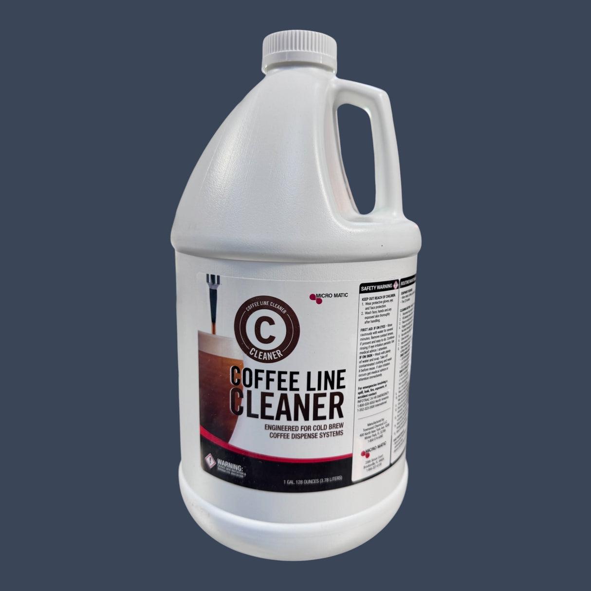 Micro Matic MM-C128 | Coffee Line Cleaner | Ready-to-Use 128 oz Cleaning Solution