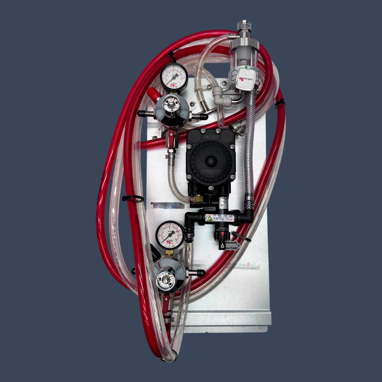 Micro Matic 83115-BP-PP | PRO-MAX Beer Pump & CO2 Regulator Panel | 1 Pressure 1 Product