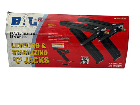 RV frame mounted stabilizing C jack BAL