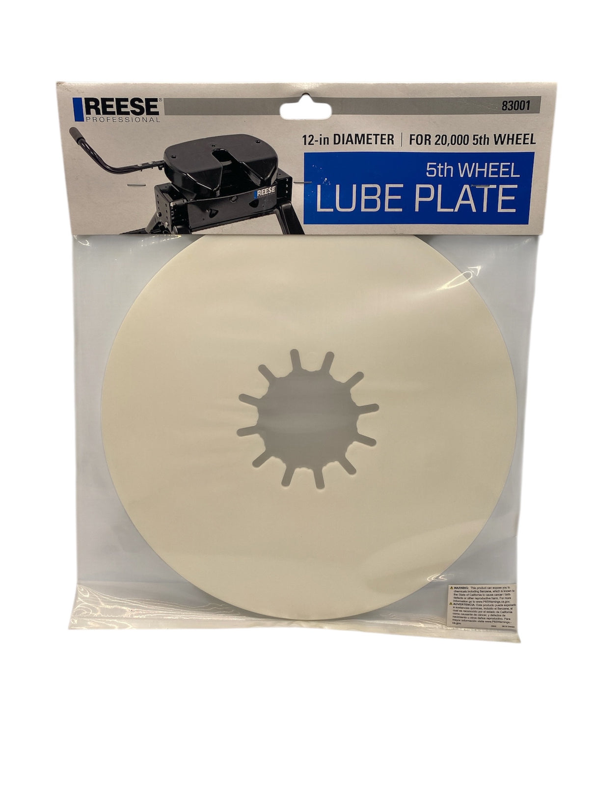 OEM REESE 83001 12-Inch Polymer Lube Plate – Grease-Free Design