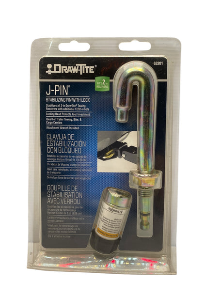 Tow Ready 63201 J-Pin Anti-Rattle Stabilization Lock – Fits 2" Receiver Hitch