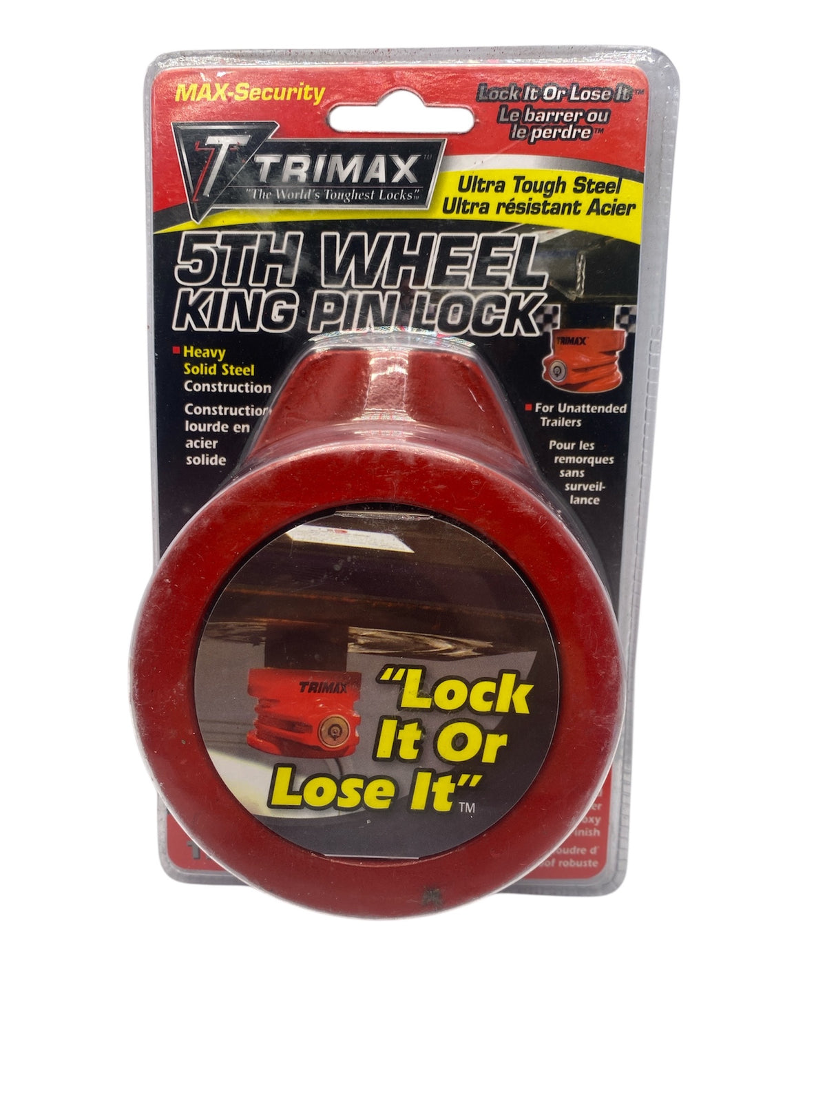 Trimax TFW80HD Heavy-Duty Fifth Wheel Kingpin Lock – Fits 2" Kingpins